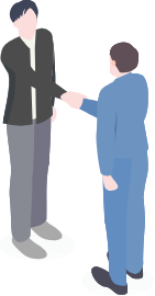 握手をする人のイラスト